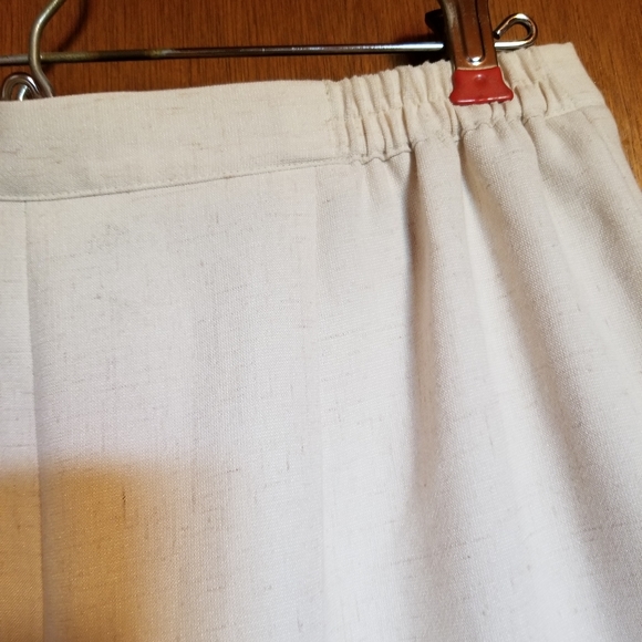 Patchington Capris Elastic on Waistband Linen Blend Beige Sz 6 - Picture 3 of 7